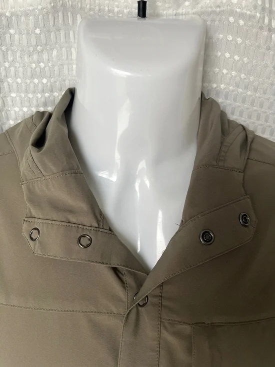 Orvis PRO Hooded Long Sleeve Button Up Shirt Men's M Olive Green - Picture 5 of 10